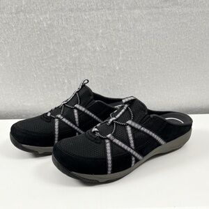 Dansko Women's Sz 41 Hayleigh Mule Black Suede Sporty Comfortable